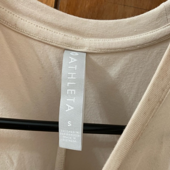 NWT ATHLETA Shoreline Slit Maxi Dress in Shoreline Beige Casual Light Size Small - Picture 7 of 16